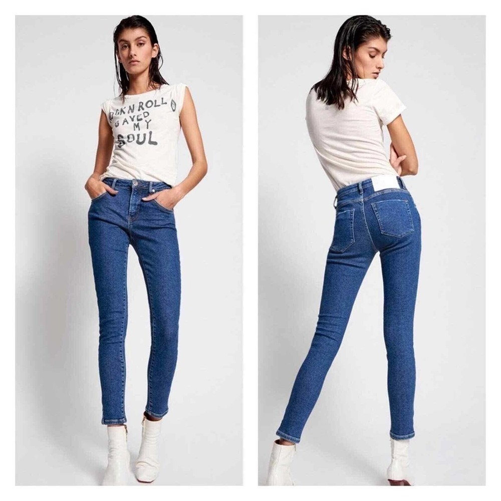 One Teaspoon Freebirds II Mid Rise Skinny Jeans in Cali Blue Size 26 NEW